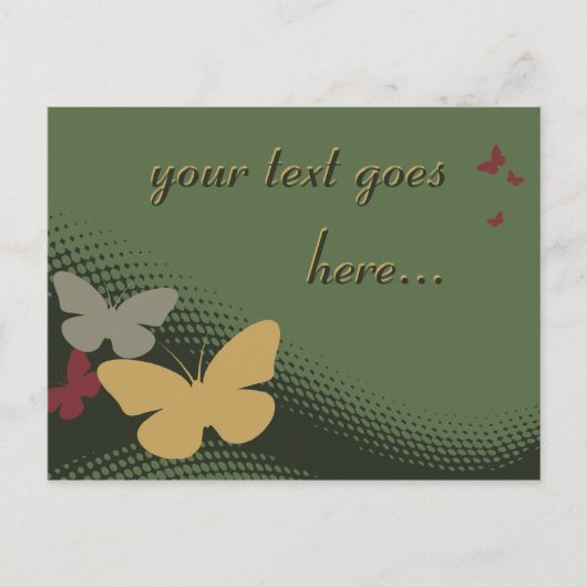 retro butterflyse briefkaart (Voorkant)