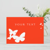 retro butterflyse kaart (Staand voorkant)