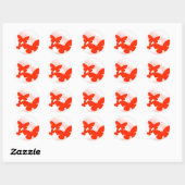 retro butterflyse ronde sticker (Vel)