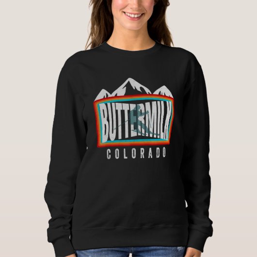 Retro Buttermilk Co  Colorado Mountain Gear Trui (Voorkant)