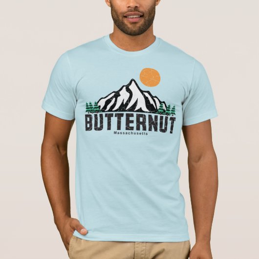 Retro Butternut Mountain Ski T-shirt (Voorkant)