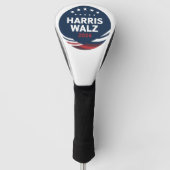 Retro Button voor Democraten Harris Waltz Golfheadcover (Voorkant)