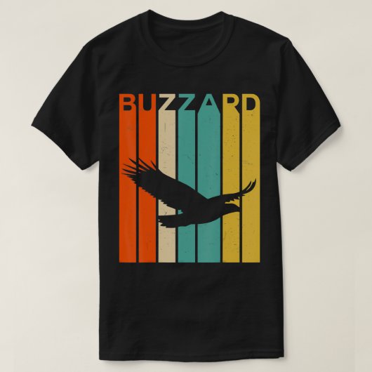 Retro Buzzard Silhouet Buzzard Lover Buz T-shirt (Design voorkant)