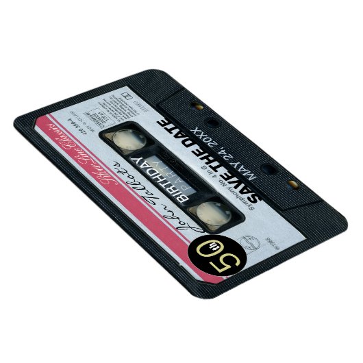 Retro C Audiotape 50e verjaardag Partij Opslagdatu Magneet (Rechterzijde)