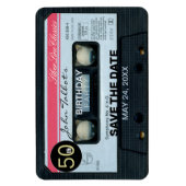 Retro C Audiotape 50e verjaardag Partij Opslagdatu Magneet (Verticaal)