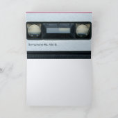 Retro C Audiotape 50e verjaardag recto-verso Naam Kaart (Binnen)