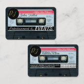Retro C Audiotape Cassette 80s DJ Visitekaartjes (Voorkant / Achterkant)