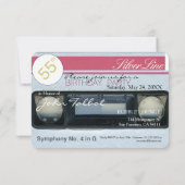Retro C Audiotape, uitnodiging voor 55e verjaardag (Achterkant)