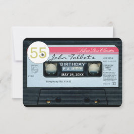 Retro C Audiotape, uitnodiging voor 55e verjaardag
