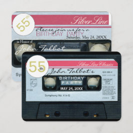 Retro C Audiotape, uitnodiging voor 55e verjaardag