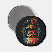 Retro C en O Canal Bike Trail. Magneet (Voorkant / Achterkant)