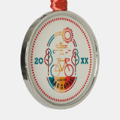 Retro C en O Canal Bike Trail. Metalen Ornament (Rechts)