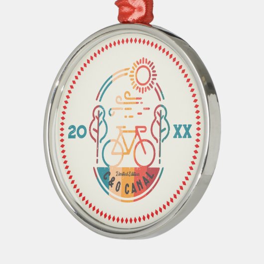 Retro C en O Canal Bike Trail. Metalen Ornament (Links)