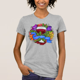 Retro Cabernet Franc Day, florale smaakwijn T-shirt