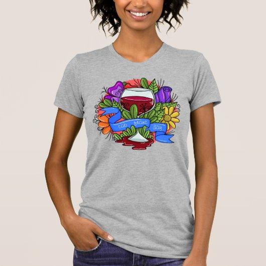 Retro Cabernet Franc Day, florale smaakwijn T-shirt (Voorkant)
