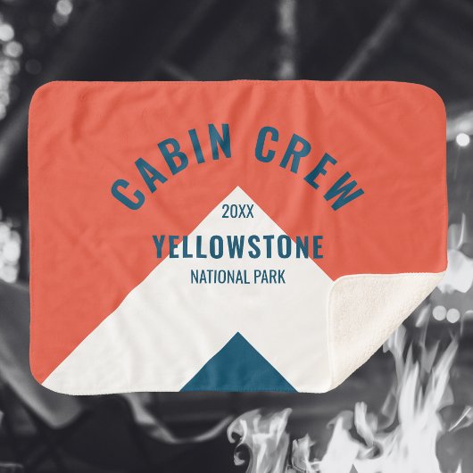 Retro Cabin Crew Gepersonaliseerde Bestemming Rode Sherpa Deken