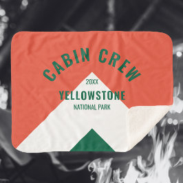 Retro cabinepersoneel gepersonaliseerde bestemming sherpa deken