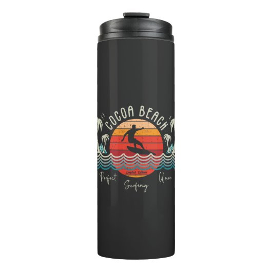 Retro Cacao Beach Thermosbeker (Voorkant)