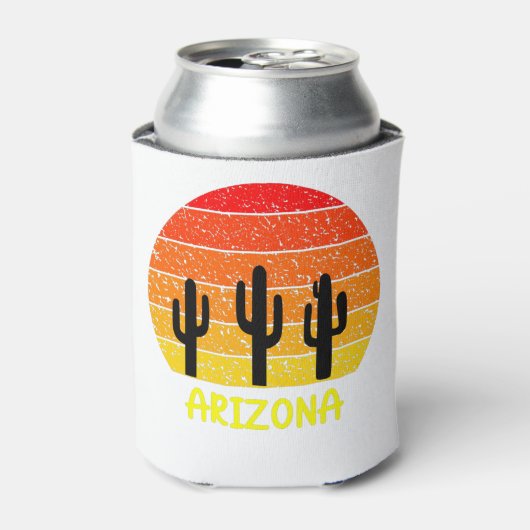  Retro Cactus Arizona Sunset Blikjeskoeler (Blikje Voorkant)