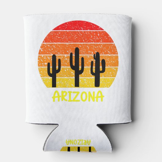  Retro Cactus Arizona Sunset Blikjeskoeler (Achterkant)