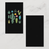 Retro Cactus Education Botanische Succulte Planten Visitekaartje (Voorkant / Achterkant)