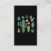 Retro Cactus Education Botanische Succulte Planten Visitekaartje (Voorkant)