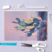 Retro Cactus in de Desert Artwork Decoupage Tissuepapier (Craft)