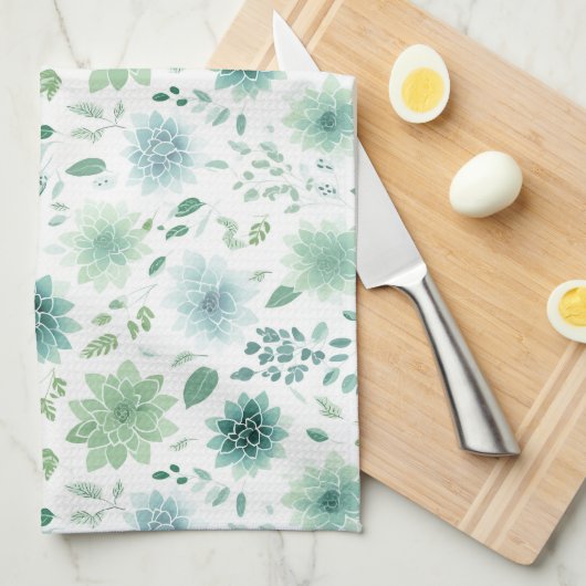 Retro Cactus keukenhanddoek (Quarter Fold)