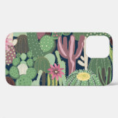 Retro cactus ontwerp: naadloze stof textuur Case-Mate iPhone case (Achterkant (horizontaal))