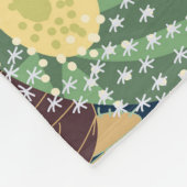 Retro cactus ontwerp: naadloze stof textuur fleece deken (Hoek)