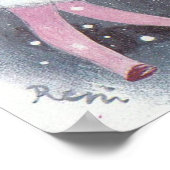  retro cadeau voor meisje kerstmis poster (Hoek)