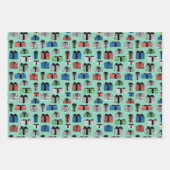 Retro cadeaus diverse kleuren inpakpapier vel (Voorkant 3)