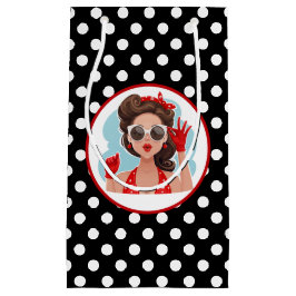 Retro cadeautaszak voor vrouwen klein cadeauzakje