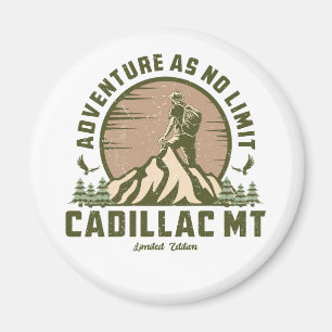 Retro Cadillac Mountain Hike Sunset Magneet