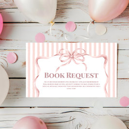 Retro Cafe Bebe Girl Coffee Book for Baby Shower Informatiekaartje