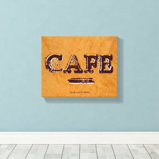 Retro  Cafe Canvas Prints (Insitu (Houten vloer))