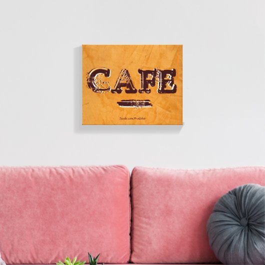 Retro  Cafe Canvas Prints (Insitu (Woonkamer))