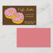 Retro cafe coffeeshop schattige donuts visitekaartje (Voorkant / Achterkant)
