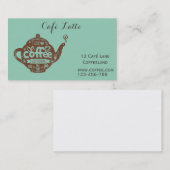 Retro cafe koffiewinkel stijlvol visitekaartje (Voorkant / Achterkant)