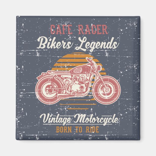 Retro Cafe Racer Magneet (Voorkant)