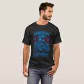 Retro Cafe Racer Rubberside Down Motorcycle Race T-shirt (Voorkant volledig)