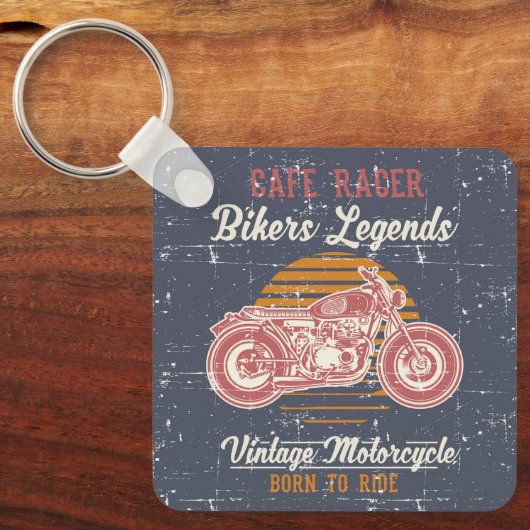 Retro Cafe Racer Sleutelhanger (Voorkant)