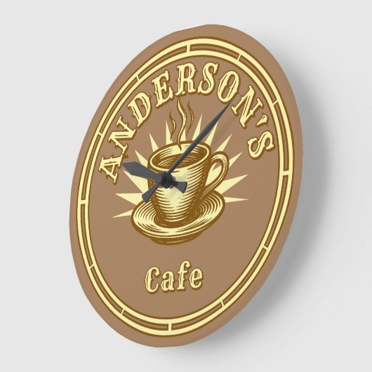 Retro Cafe Sign Template Grote Klok (Hoek)