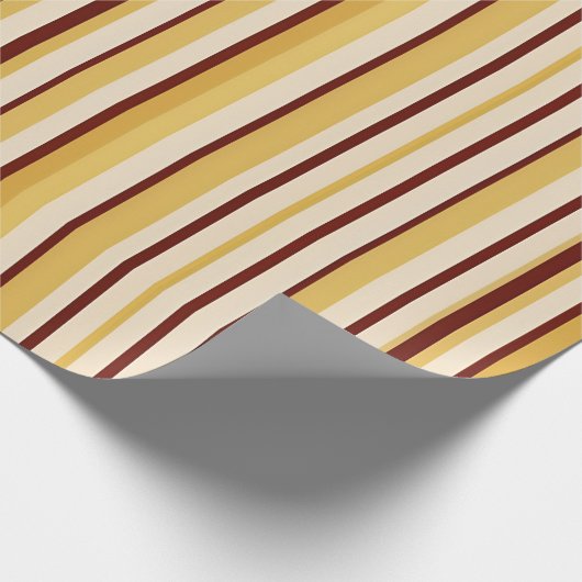 Retro Café Stripe Wrap Cadeaupapier (Hoek)