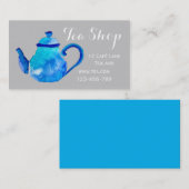 Retro café theewinkelontwerper teapot visitekaartje (Voorkant / Achterkant)