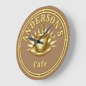 Retro Cafebord Sjabloon Grote Klok (Hoek)