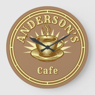 Retro Cafebord Sjabloon Grote Klok