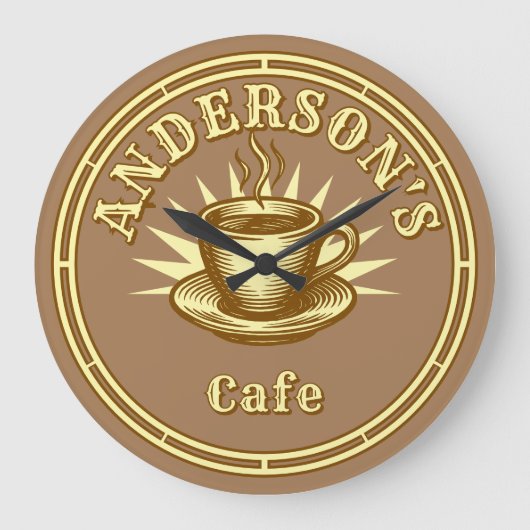 Retro Cafebord Sjabloon Grote Klok (Voorkant)