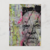 retro caged man junk journal Mixed Media Collage Briefkaart (Voorkant)