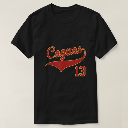 Retro Caguas Baseball Camiseta Beisbol Puerto Rico T-shirt (Design voorkant)